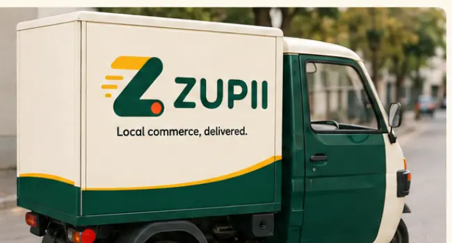 ZUPII branded delivery vehicle